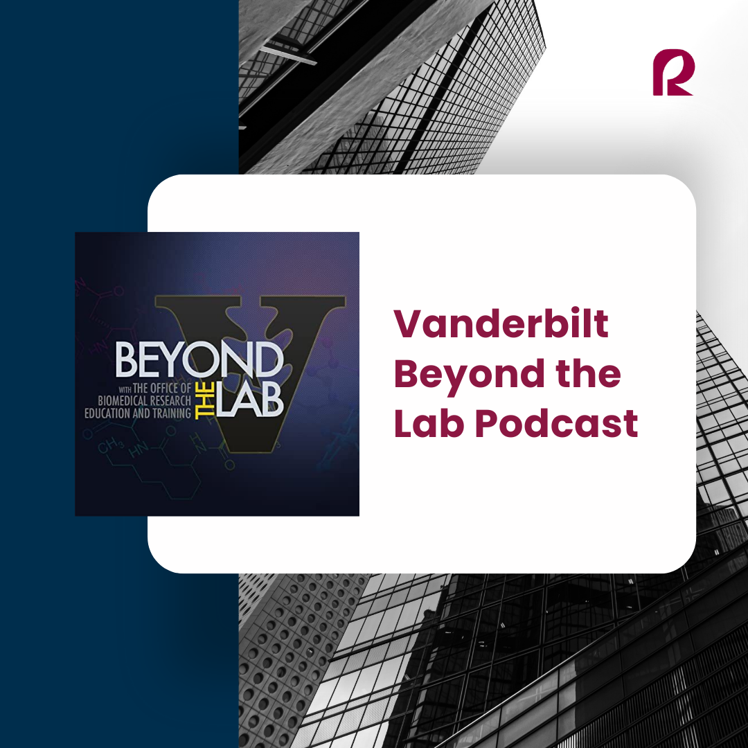 Vanderbilt Beyond the Lab Podcast cover featuring technology and entrepreneurship topics.